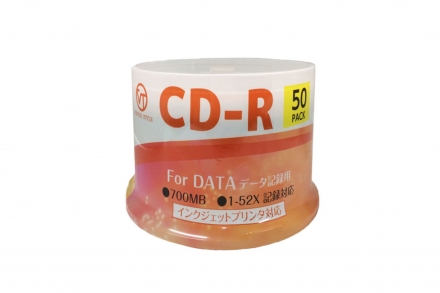データ用CD-R ホワイトプリンタブル 50枚スピンドル/CDRD80VX.50S 