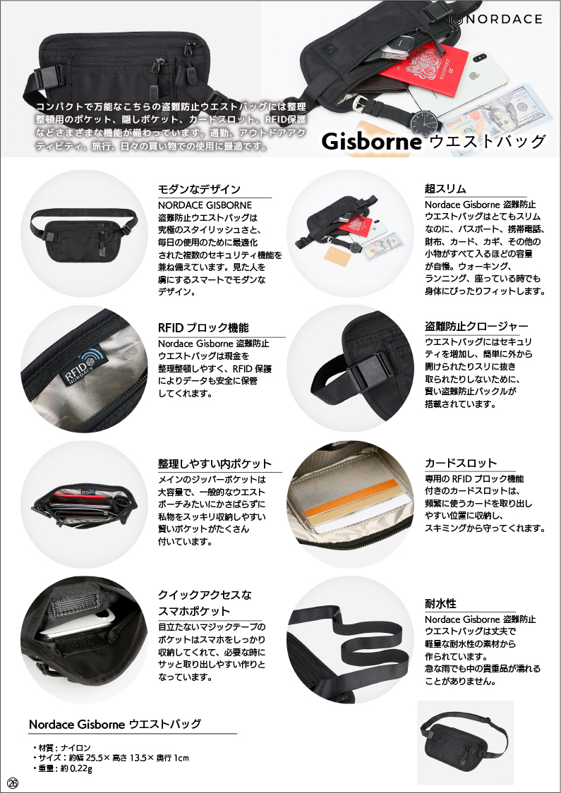 Gisborne ウエストバッグ